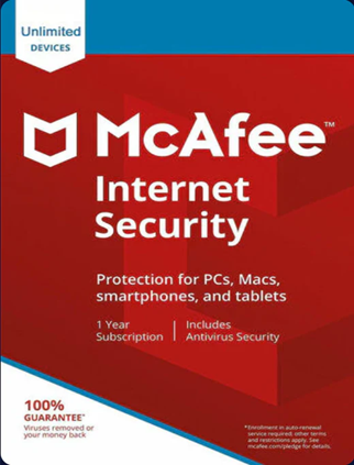 McAfee Internet Security - 1 Year Unlimited Devices Key